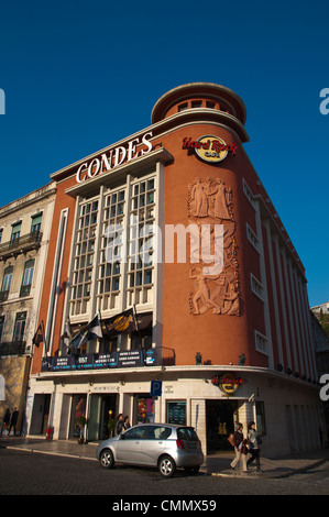 Hard Rock Cafe le long de l'Avenida da Liberdade Lisbonne Portugal Europe centrale Banque D'Images