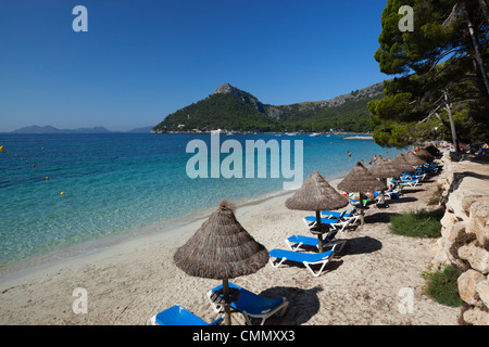 Playa de Formentor, près de Port de Pollença (Puerto Pollensa, Mallorca (Majorque)), Iles Baléares, Espagne, Méditerranée, Europe Banque D'Images