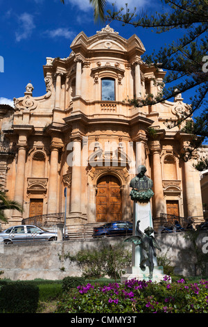 L'architecture baroque, Noto, Sicile, Italie, Europe Banque D'Images