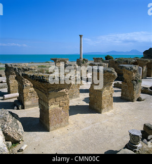 Ruines d'anciens thermes romains, les bains d'Antonin, Carthage, UNESCO World Heritage Site, Tunis, Tunisie, Afrique du Nord, Afrique Banque D'Images