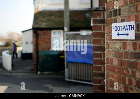 Sentier des signes en Emsworth, West Sussex Banque D'Images