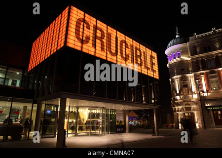 Le creuset de nuit, jardins d'hiver, Sheffield, Angleterre. Banque D'Images