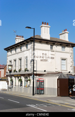 Le chemin de fer Tavern Hotel, Stratford, London, England Banque D'Images