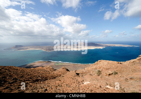 Isla Graciosa Island vu sonic Mirador del Rio - Lanzarote, Îles Canaries - Espagne Banque D'Images