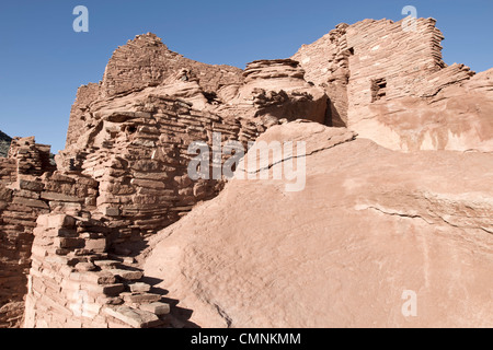 Native American ruines à Wupatki National Monument, situé dans le centre-nord de l'Arizona, près de Flagstaff. Banque D'Images