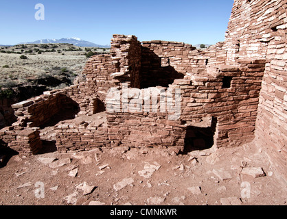 Native American ruines à Wupatki National Monument, situé dans le centre-nord de l'Arizona, près de Flagstaff. Banque D'Images