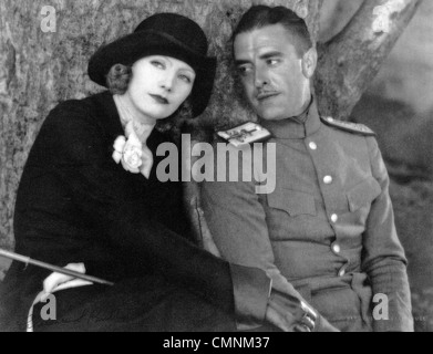 L'AMOUR 1927 MGM film muet avec Greta Garbo et John Gilbert Banque D'Images