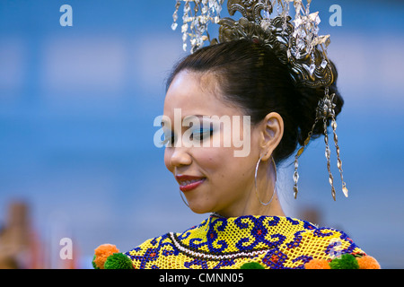 Danseuse de Malaisie Tourisme International Show 2012 Paris Banque D'Images