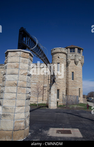 Joliet, Illinois - Le Centre correctionnel de Joliet, une prison qui a ouvert en 1858 et fermé en 2002. Banque D'Images