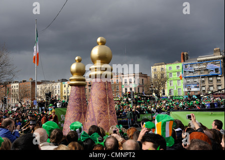 Le jour de la Saint Patrick à Dublin Banque D'Images