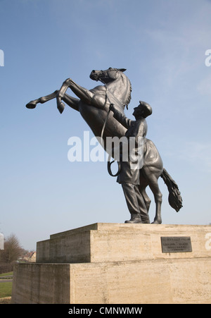 L'étalon Newmarket sculpture, Newmarket, Suffolk, Angleterre Banque D'Images