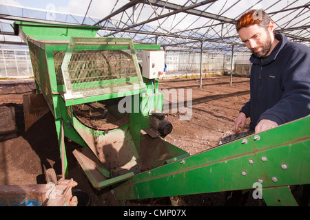 De plus en plus avec la grâce est une culture de fruits et légumes bio co-operative basé à Clapham dans le Yorkshire Dales, au Royaume-Uni. Banque D'Images