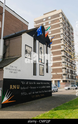 RNU murale pour les prisonniers dans la prison de Maghaberry Républicaine Banque D'Images