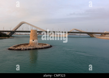 Pont Sheikh Zayed à Abu Dhabi, Émirats Arabes Unis Banque D'Images