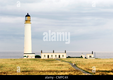 Barns Ness phare près de Dunbar, région de Lothian, Ecosse Banque D'Images