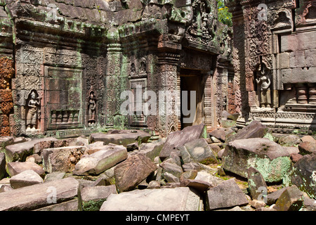 Ta Som, un petit temple à Angkor, Cambodge, construit à la fin du 12e siècle pour le Roi Jayavarman VII Banque D'Images