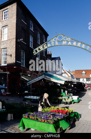 Marché de Newgate, York, UK Banque D'Images