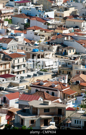 Vue aérienne sur l'île de Zakynthos Grèce - ville de Zante Banque D'Images