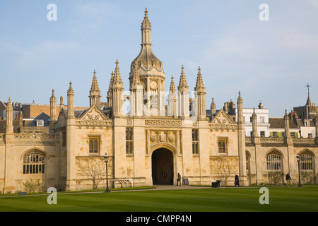 King's College gatehouse Université de Cambridge, Angleterre Banque D'Images