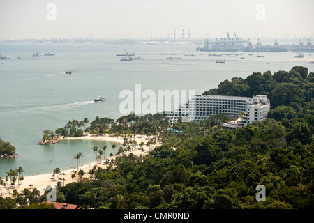 Une vue générale de l'établissement Shangri-La's Rasa Sentosa Resort à Singapour Banque D'Images