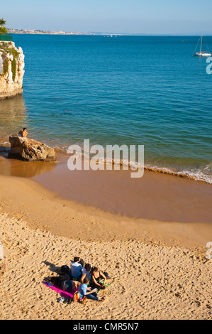 Plage de Praia de Rainha Cascais station côtière près de Lisbonne Portugal Europe Banque D'Images