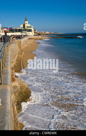 Plage Praia do Moitas Estoril station balnéaire près de Lisbonne Portugal Europe Banque D'Images