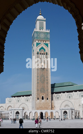 Mosquée Hassan II à Casablanca, Maroc Banque D'Images