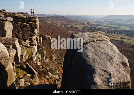 Froggatt Edge, parc national de Peak District, Derbyshire, Angleterre Banque D'Images