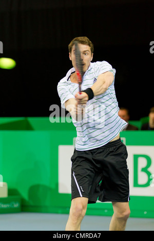 Marat Safin joue au tennis pour la 3e place à BNP Paribas Open Champions Tour contre Mark Philippoussis à Zurich, SUI Banque D'Images