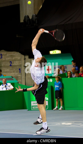 Marat Safin joue au tennis pour la 3e place à BNP Paribas Open Champions Tour contre Mark Philippoussis à Zurich, SUI Banque D'Images