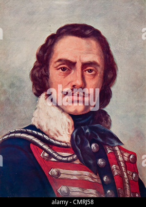 Années 1770 1776 PORTRAIT DU GÉNÉRAL Casimir Pulaski en commandant la cavalerie de l'armée polonaise de l'armée continentale américaine Banque D'Images