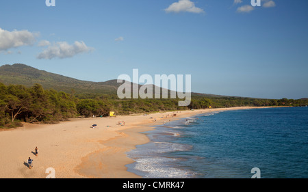 Grande plage à Makena State Park à Maui Banque D'Images