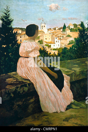 Frederic Bazille la robe rose 1864 huile sur toile Photo Stock Alamy