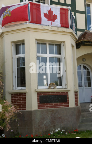 Première maison libérée par les Queen's Own Rifles de l'armée canadienne en Bernieres-sur-Mer une partie de Juno Beach le Jour J en Normandie Banque D'Images