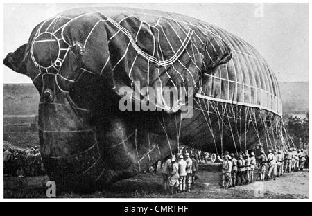 1918 ballon d'observation française dirigeable éléphant Banque D'Images