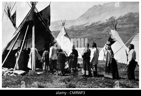 1919 Medicine Lodge Parc national des Glaciers Indian Reservation Banque D'Images