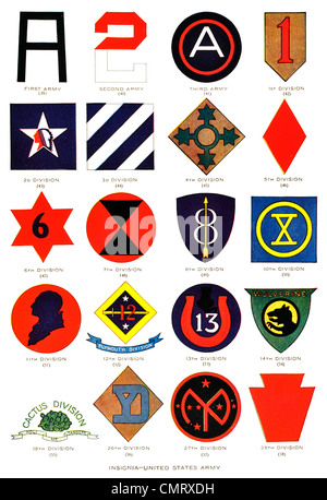 1919 insigne militaire de l'armée des États-Unis Symbole insigne Banque D'Images