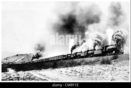 Locomotive 1923 Denverto escalade les Montagnes Rocheuses Rio Grande railway train rail Banque D'Images