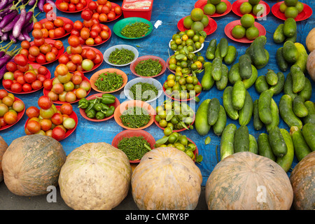 Marché de produits de Sigatoka, Sigatoka, Coral Coast, Viti Levu, Fidji, Pacifique Sud Banque D'Images