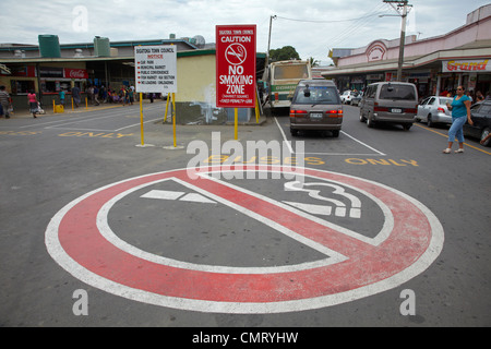 Aucun signe de fumer, Sigatoka, Coral Coast, Viti Levu, Fidji, Pacifique Sud Banque D'Images