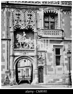 1923 Chateau de Blois entrée Loir-et-Cher notes et vallée de la Loire France Banque D'Images