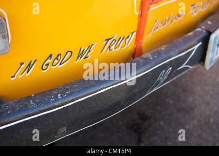 Bus Leyland jaune, Malte Banque D'Images