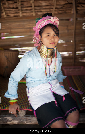 Karen Hilltribe long cou. La Thaïlande. Banque D'Images