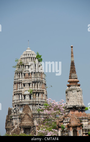 La Thaïlande, ayutthaya. Wat Mahathat (aka Wat Maha That) a été l'historique royal monastery et remonte à 1374. Banque D'Images