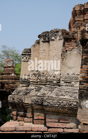 La Thaïlande, ayutthaya. Wat Mahathat (aka Wat Maha That) a été l'historique royal monastery et remonte à 1374. Banque D'Images