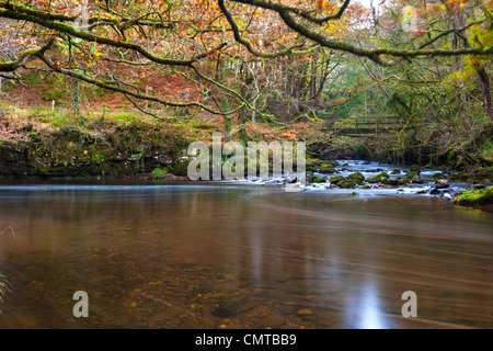 Afon Pyrddin et rivière Neath, parc national de Brecon Beacons, Powys, Pays de Galles, de l'Europe Banque D'Images