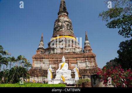 La Thaïlande, ayutthaya. Wat Phra chao phya-thaï (aka wat Chai Mongkol-yi). Banque D'Images