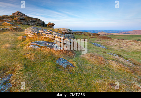 Chinkwell Tor, Dartmoor National Park, Devon, Angleterre du Sud-Ouest, Europe Banque D'Images