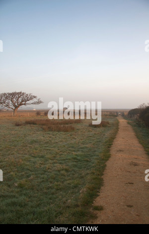 Tôt le matin, juste après le lever du soleil, Newtown Saltmarsh, île de Wight Banque D'Images