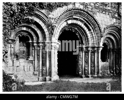 1905 Abbaye Augustinienne Haughmond 12e siècle près de Shrewsbury Shropshire Banque D'Images